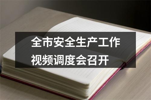全市安全生产工作视频调度会召开