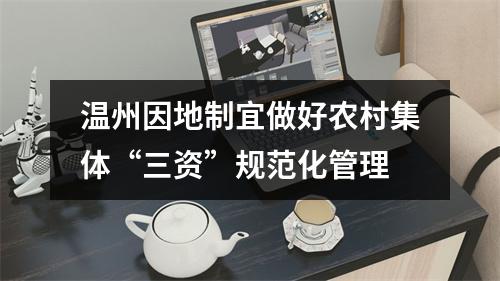 温州因地制宜做好农村集体“三资”规范化管理