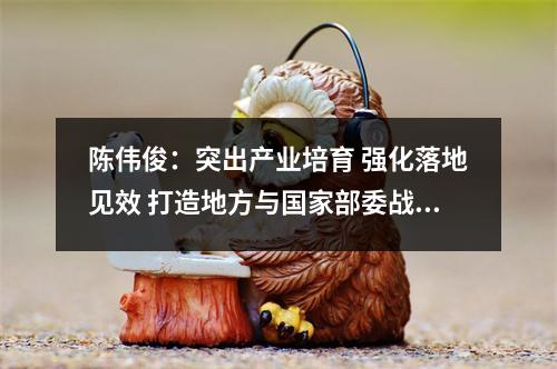 陈伟俊：突出产业培育 强化落地见效 打造地方与国家部委战略合作典范