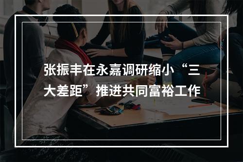 张振丰在永嘉调研缩小“三大差距”推进共同富裕工作