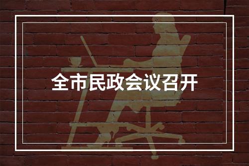 全市民政会议召开