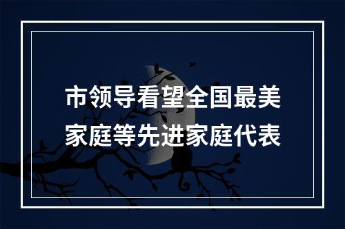 市领导看望全国最美家庭等先进家庭代表
