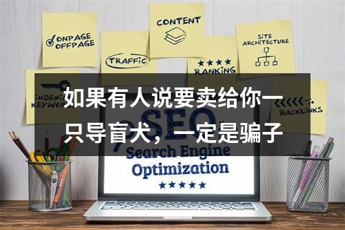 如果有人说要卖给你一只导盲犬，一定是骗子