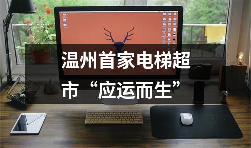 温州首家电梯超市“应运而生”