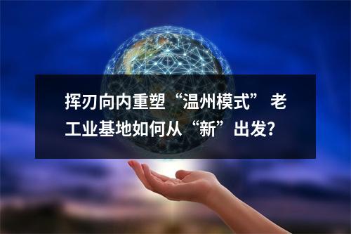 挥刃向内重塑“温州模式” 老工业基地如何从“新”出发？
