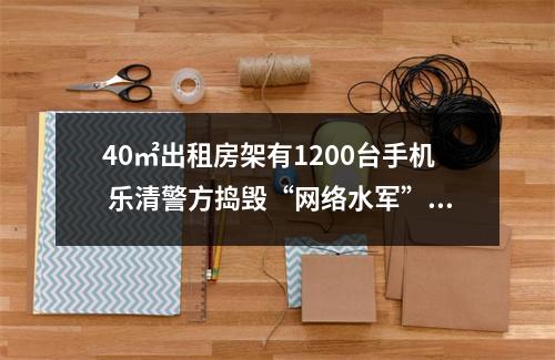 40㎡出租房架有1200台手机 乐清警方捣毁“网络水军”窝点