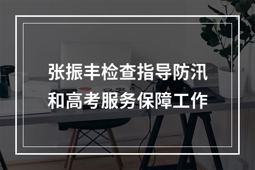 张振丰检查指导防汛和高考服务保障工作