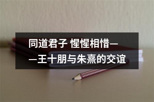 同道君子 惺惺相惜——王十朋与朱熹的交谊