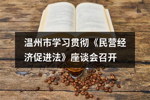 温州市学习贯彻《民营经济促进法》座谈会召开