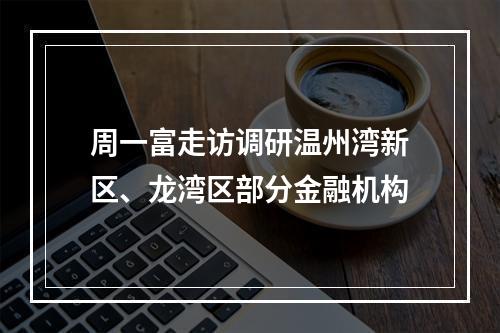 周一富走访调研温州湾新区、龙湾区部分金融机构