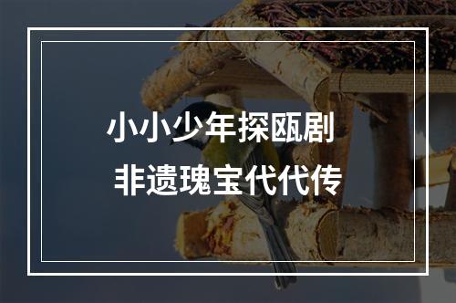 小小少年探瓯剧   非遗瑰宝代代传
