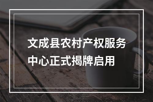 文成县农村产权服务中心正式揭牌启用