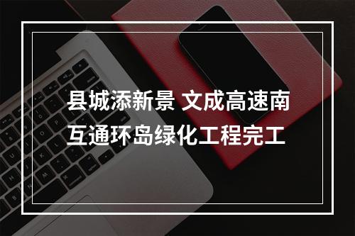 县城添新景 文成高速南互通环岛绿化工程完工