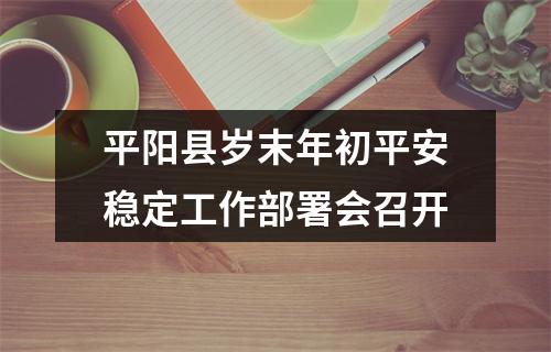 平阳县岁末年初平安稳定工作部署会召开