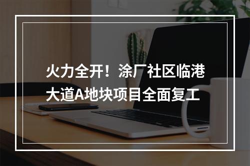 火力全开！涂厂社区临港大道A地块项目全面复工