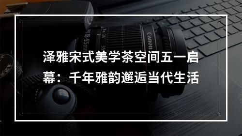 泽雅宋式美学茶空间五一启幕：千年雅韵邂逅当代生活