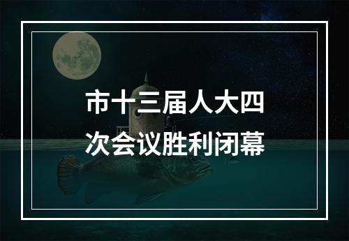 市十三届人大四次会议胜利闭幕