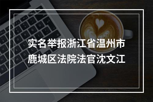 实名举报浙江省温州市鹿城区法院法官沈文江