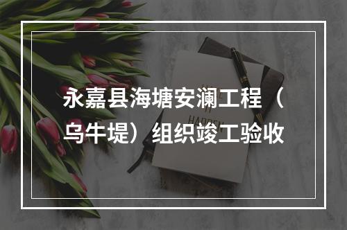 永嘉县海塘安澜工程（乌牛堤）组织竣工验收