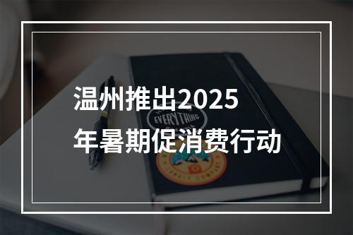温州推出2025年暑期促消费行动