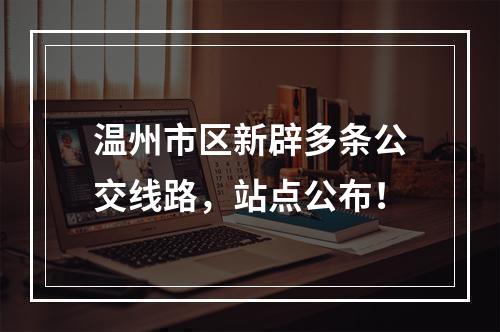 温州市区新辟多条公交线路，站点公布！
