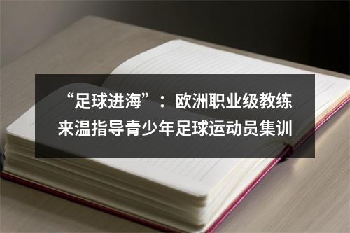 “足球进海”：欧洲职业级教练来温指导青少年足球运动员集训