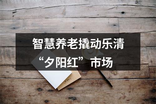 智慧养老撬动乐清“夕阳红”市场