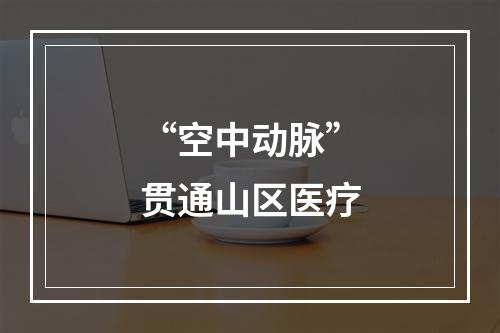 “空中动脉”贯通山区医疗