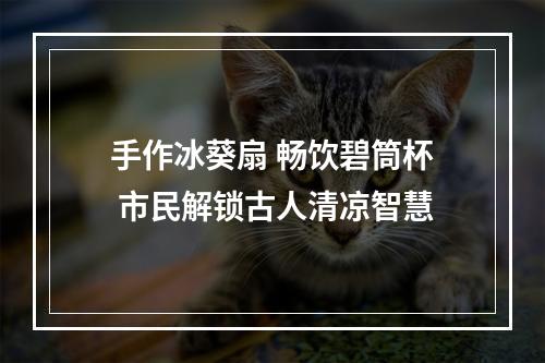 手作冰葵扇 畅饮碧筒杯 市民解锁古人清凉智慧