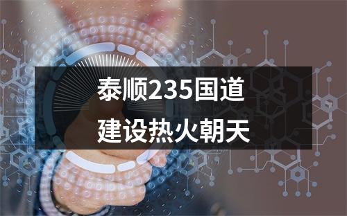 泰顺235国道建设热火朝天