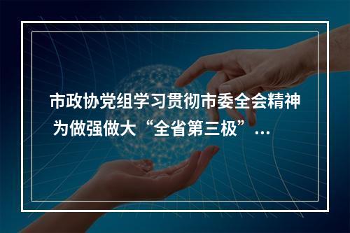 市政协党组学习贯彻市委全会精神 为做强做大“全省第三极”凝聚智慧力量