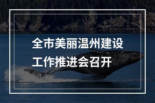 全市美丽温州建设工作推进会召开