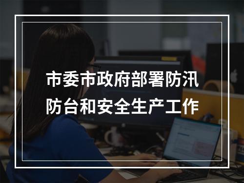 市委市政府部署防汛防台和安全生产工作