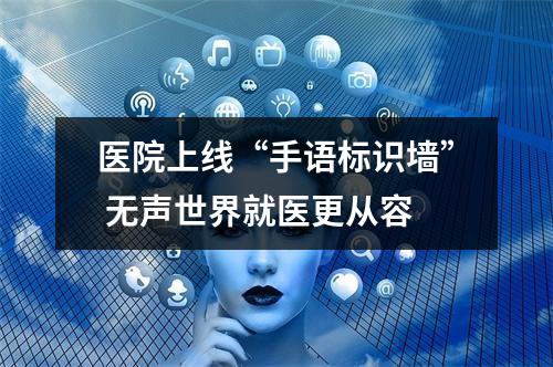 医院上线“手语标识墙” 无声世界就医更从容