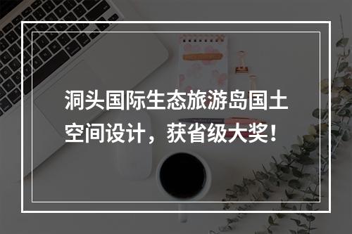 洞头国际生态旅游岛国土空间设计，获省级大奖！