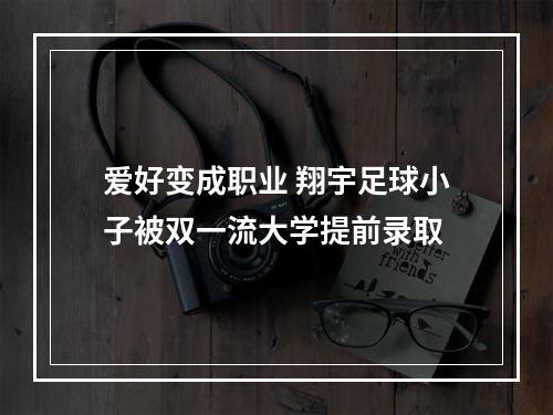 爱好变成职业 翔宇足球小子被双一流大学提前录取
