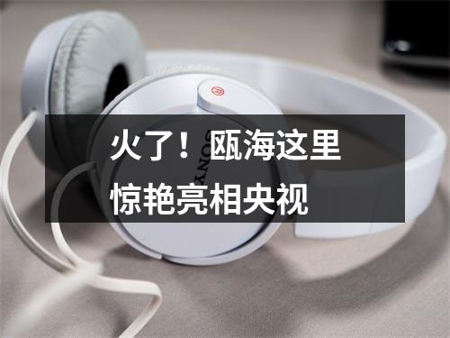 火了！瓯海这里惊艳亮相央视