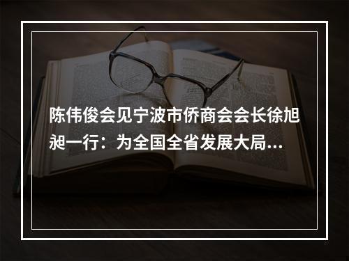 陈伟俊会见宁波市侨商会会长徐旭昶一行：为全国全省发展大局作出更大贡献