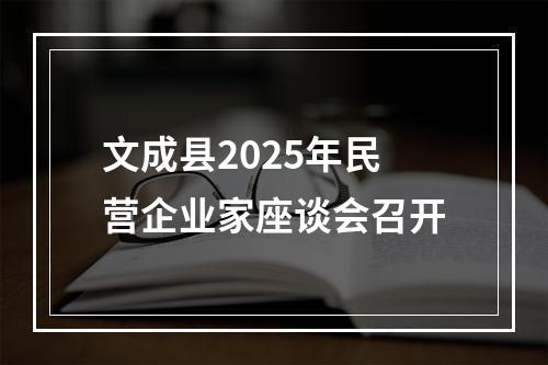 文成县2025年民营企业家座谈会召开