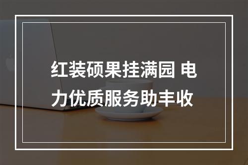 红装硕果挂满园 电力优质服务助丰收