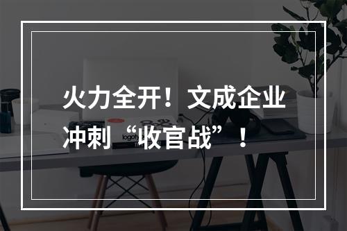 火力全开！文成企业冲刺“收官战”！