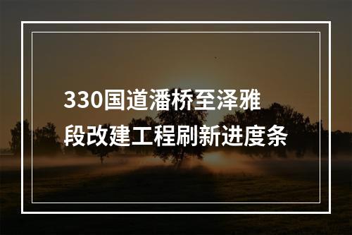 330国道潘桥至泽雅段改建工程刷新进度条