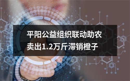 平阳公益组织联动助农 卖出1.2万斤滞销橙子