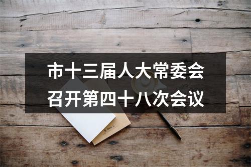市十三届人大常委会召开第四十八次会议