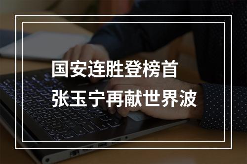 国安连胜登榜首 张玉宁再献世界波
