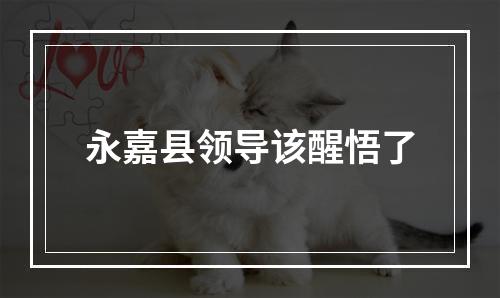 永嘉县领导该醒悟了