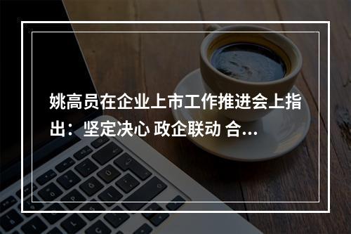 姚高员在企业上市工作推进会上指出：坚定决心 政企联动 合力推动企业上市跑出加速度