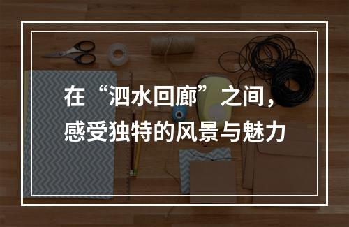 在“泗水回廊”之间，感受独特的风景与魅力