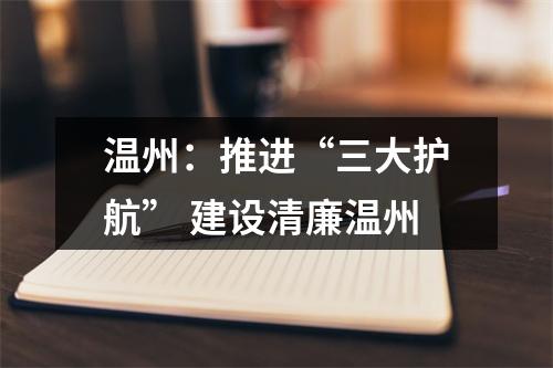 温州：推进“三大护航” 建设清廉温州