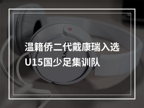 温籍侨二代戴康瑞入选U15国少足集训队